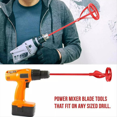 Hexagon Shaft Plaster Paint Mixing Paddle Rod Cement Grouting Tool 2