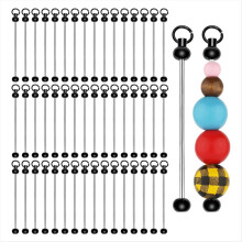 50pcs Blank Beadable Keychain Bars,for Craft Item