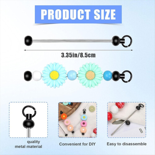 50pcs Blank Beadable Keychain Bars,for Craft Item 1