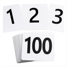 100 stuks tafelnummers 1-100, dubbelzijdige tafelnummerkaarten