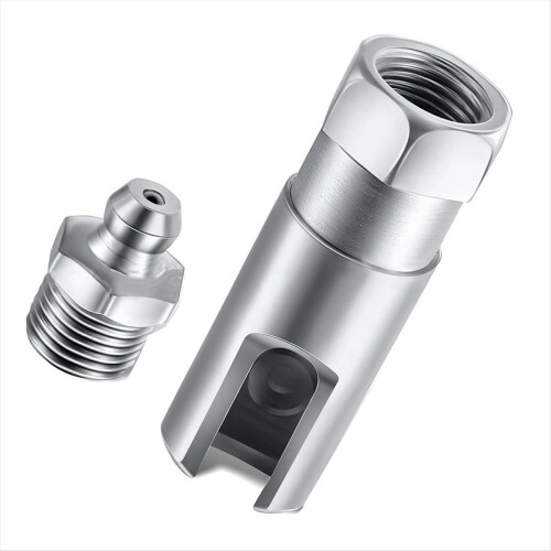 Grease Coupler Right Angle 90 Degree Push-Fit Slotted Grease Fitting