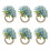 Flower Dinner Napkin Holder for Table Decoration Robinegg blue 1