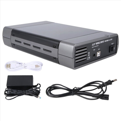 Εξωτερική θήκη οπτικού δίσκου USB2.0 SATA, προσαρμογέας βύσματος EU 2