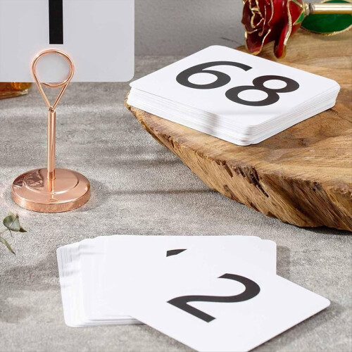 100Pcs Table Numbers 1-100, Double Sided Table Number Cards 2