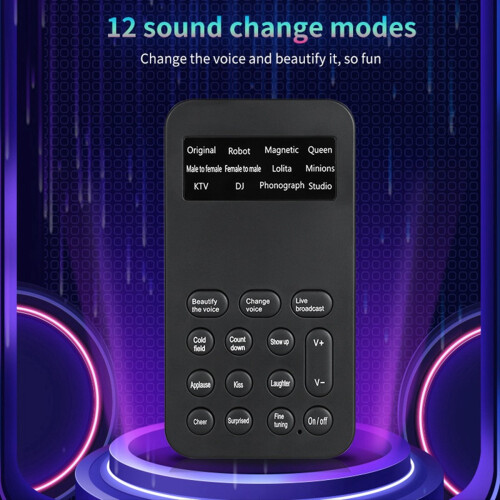 S9 Voice Changer 12 Stemveranderende Modulator met instelbare stem