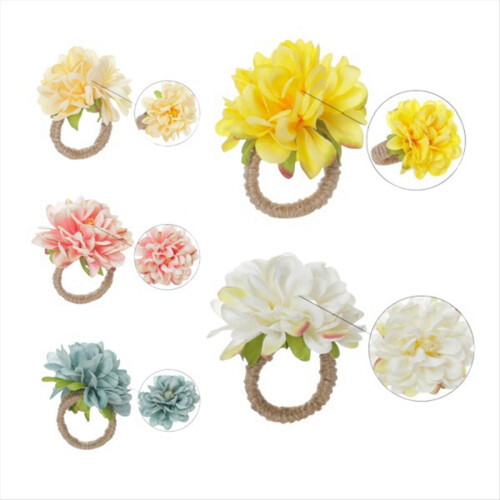 Flower Dinner Napkin Holder for Table Decoration Robinegg blue 1