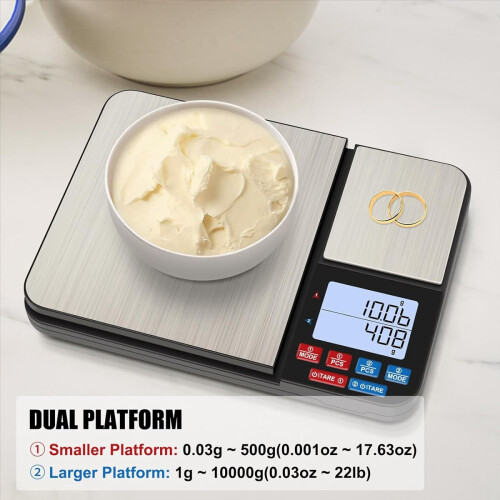 Balance de cuisine à double plateforme [10 kg/1 g] 2