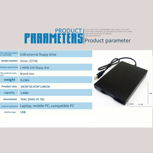 USB 2.0 Floppy Disk Drive 3.5-inch External Floppy Disk Reader 2