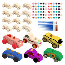42 manualidades de coches de madera sin terminar para pintar, aptas para niños
