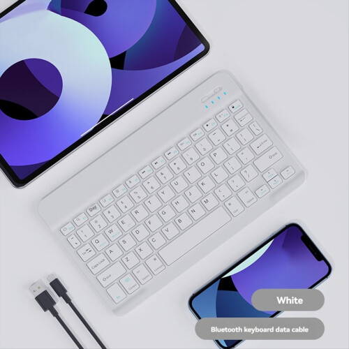 Πληκτρολόγιο για Tablet PC Αξεσουάρ Tablet Gaming Λευκό