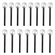 Lot de 15 microphones de scène à paillettes argentées pour soirée karaoké