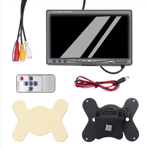 Monitor LCD TFT HD colorido de 7 polegadas para acessórios de CFTV reverso de carro 1