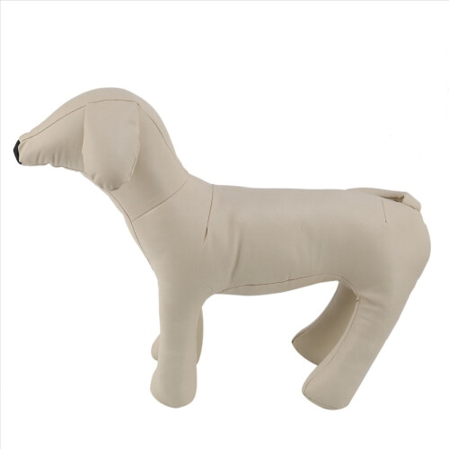 Leather Dog Mannequins Standing Position Toys White M 1