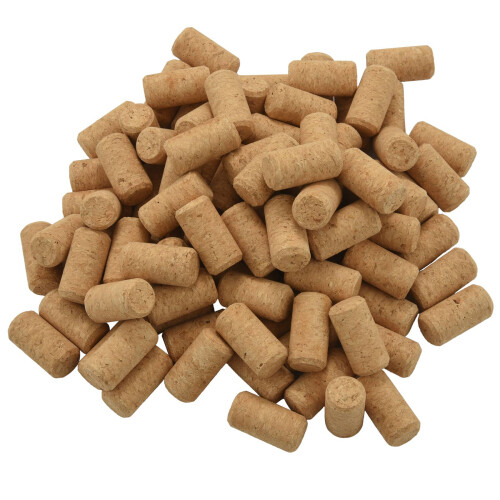 100 tapones de madera rectos para botellas de vino 1