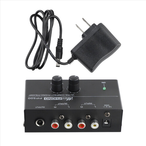 Pré-amplificador Phono Ultracompacto PP500 com Balanço de Graves e Agudos Plug EUA 1