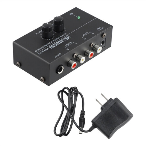 Pré-amplificador Phono Ultracompacto PP500 com Balanço de Graves e Agudos Plug EUA 2