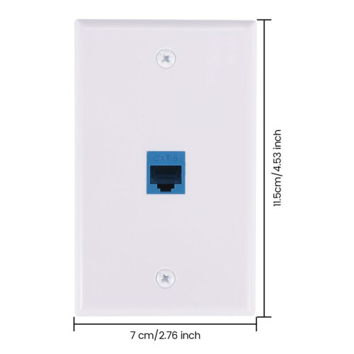 4x Tomada de parede Ethernet Cat6 1 porta RJ45 Rede 2