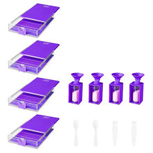 12er-Packung Trabricks stapelbare Diamond Art Tabletts mit Deckel, B