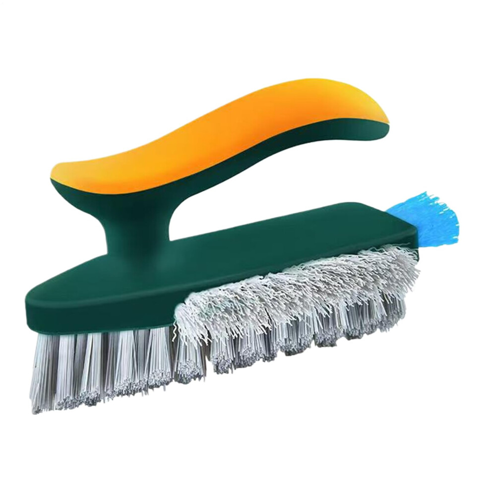 Crevice Cleaning Brush for Bathroom and Kitchen, 14.9x9.3 cm, Green, Ergonomic Shower Scrub Tool, Window Door Floor