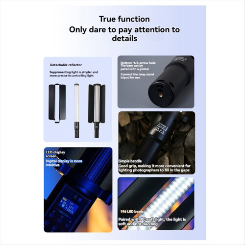 Ράβδος χειρός RGB με 20W LED με δυνατότητα ρύθμισης της έντασης, βύσμα EU 1