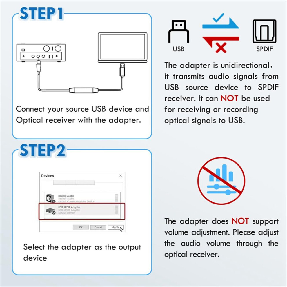 Usb To Optical Audio Adapter Usb A To Spdif Sound Card Optical 4853503766104
