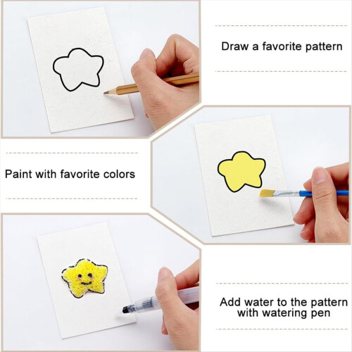 20 τεμάχια Magic Foam Texture Paper 3D Drawing Magic Canvas Sponge 2