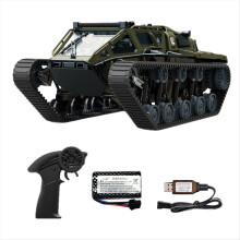 Modello di carro armato cingolato RC in scala reale per regalo per bambini, verde