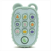 Bear Shaped Silicone Teether Toy for Toddlers - , B