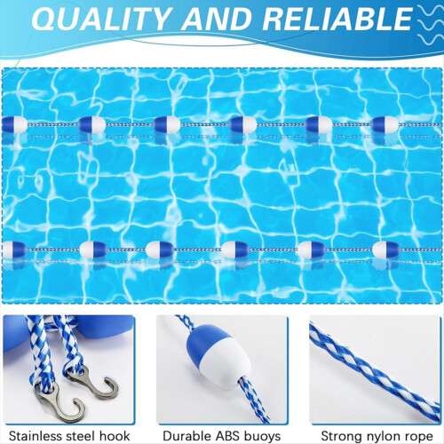 16ft Pool Rope Floats to Divide Pool - Pool Safety Rope with Floats 2