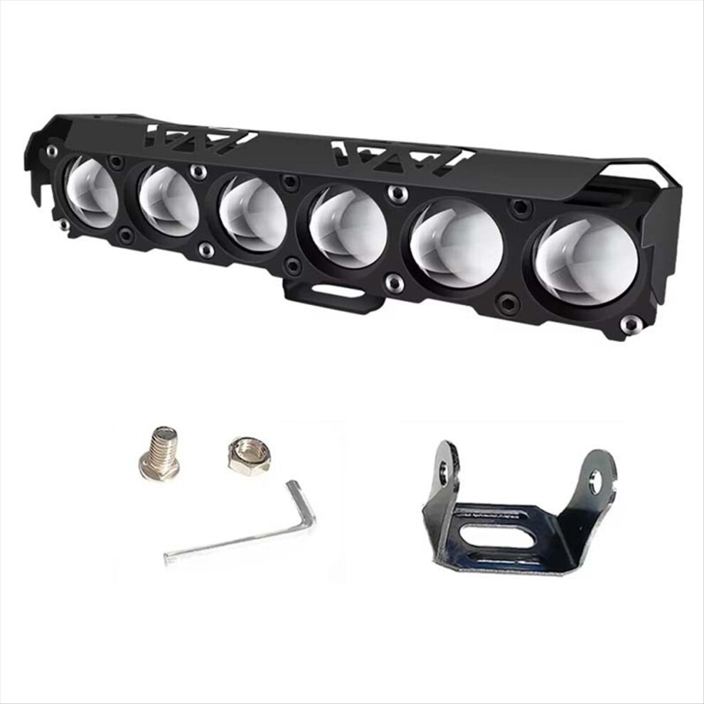 6 Lens Motorcycle Led Spotlight Dual Color Hi/Low Beam Fog Lamps 4853503712705