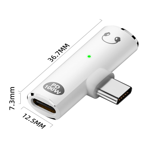 USB C to Audio Jack Adapter with 100W Fast Charging,B 1
