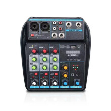 Console de mixage audio USB professionnelle à 4 canaux