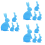 Cutlery Storage Bag Easter Bunny Cutlery Set Blue 1
