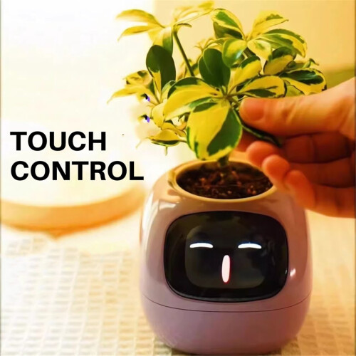 Flowerpot Plant Robot Rich Expression Interaction Companion Gift,A 2
