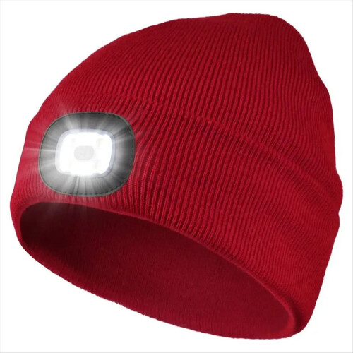Unisex LED Σκούφος-Καπέλο Φακός Χειμώνας Χριστουγεννιάτικος Σκούφος E 1