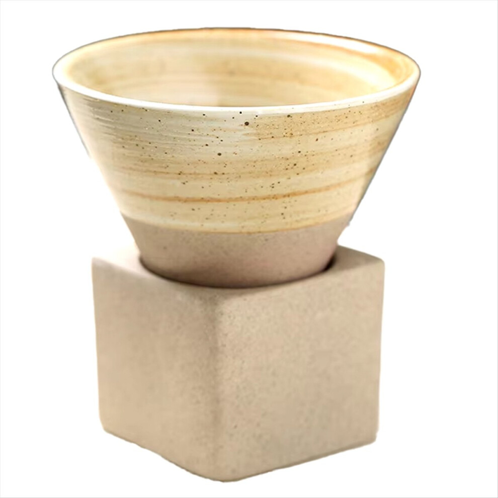 NeznaäKovã© Ceramic Coffee Cup - Rough Pottery Tea Cup, Latte Art Porcelain Mug A