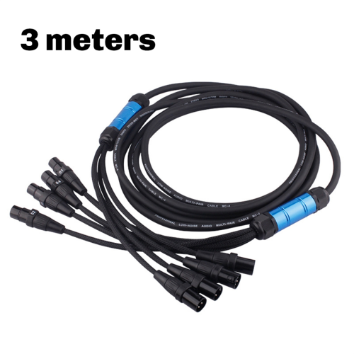 4 Channel XLR Cable Audio Extension Stage Extension Cord,3 Meter 1