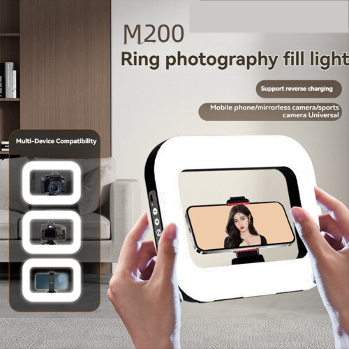 Draagbare ring LED oplaadbare invullamp Desktop selfielamp 1
