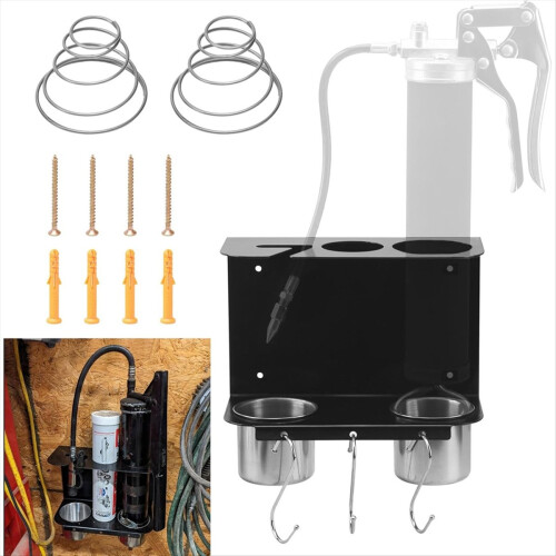 Wall Mount Grease- Storage Rack,Hand Grease- Holder Rack 1