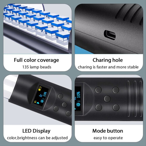Φωτιστικό βίντεο RGB με ραβδί LED, συμπληρώστε το φως φωτισμού φωτογραφίας 1