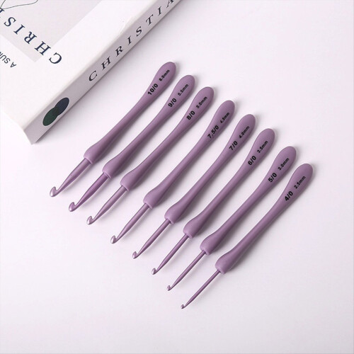8Pcs Crochet Hooks Set Craft Crochet Weaving Knitting Needles Hooks 1