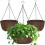 Vaso suspenso para plantas ao ar livre, 12 polegadas, vaso de tecido com corrente 1