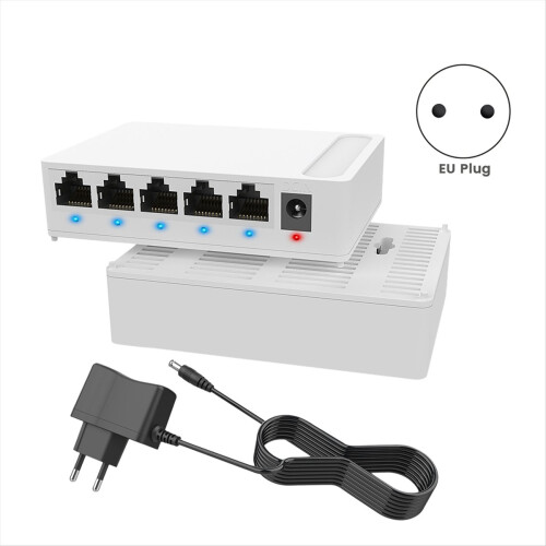 5 Port 1000Mbps Network Ethernet Switch for Office Home EU Plug 1