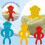 10pcs Set Reusable Multifunctional Sock Cleaning Tools Yellow 3