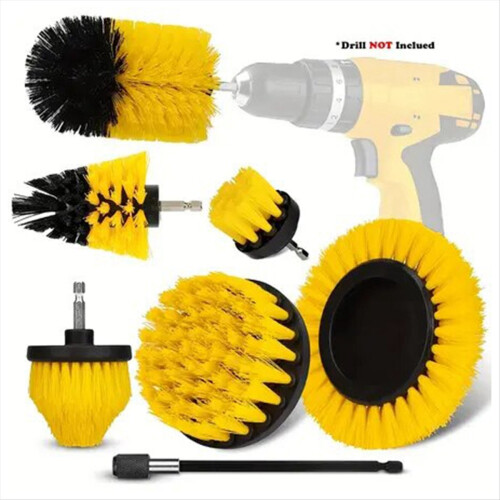Spazzola elettrica con testina mobile da 7 pezzi, set da 7 pezzi giallo 1