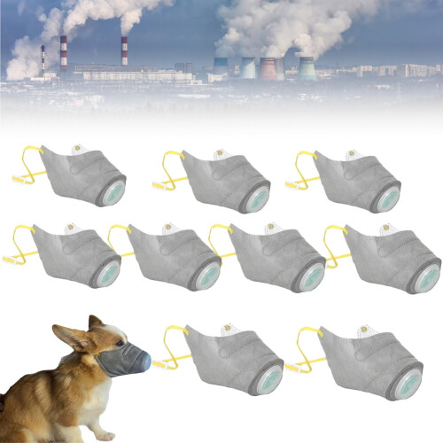 Respirátor pre psov, dymová maska pre psov, opakovane použiteľná proti prachu S 1
