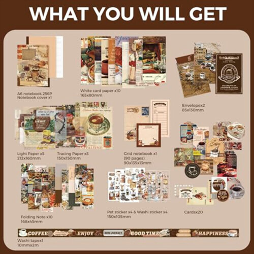 Kit de Scrapbooking, Artesanato DIY Coffee Bazaar 1