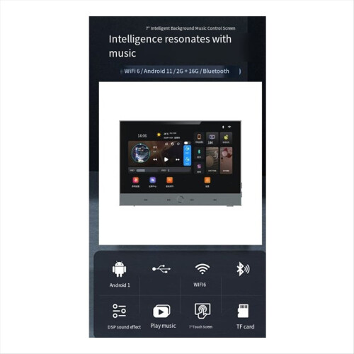 Tuya Smart Home Music System 7 Inch Android 11 Control Panel 1