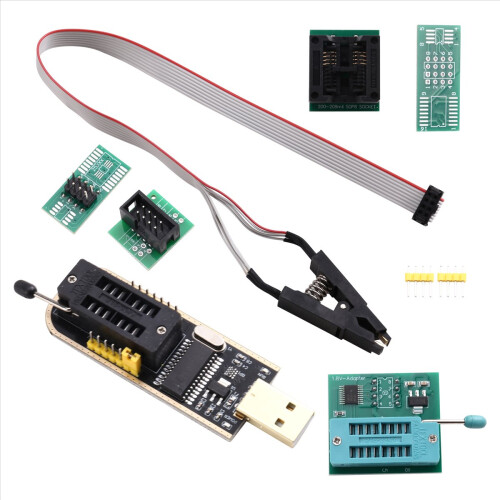 CH341A Programmateur EEPROM Flash BIOS USB + Clip SOIC8 SOP8 - Pour 24 25 93 Series