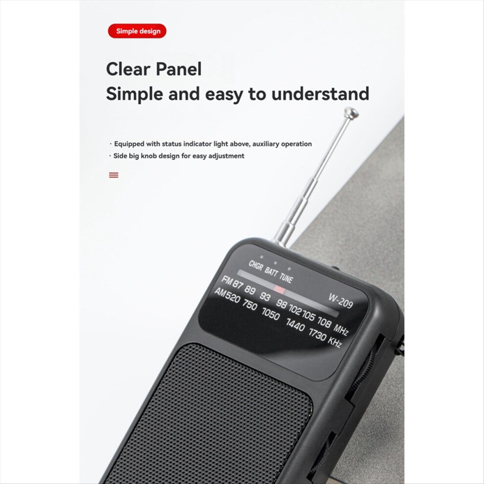 Antenna Radio With 3.5Mm Headphone Jack, Black 4853503768467